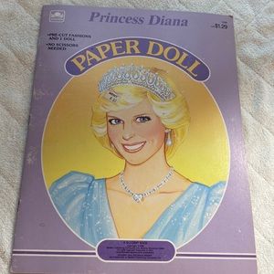 Princess Diana Paper Doll 1985 by Golden Book, like New!